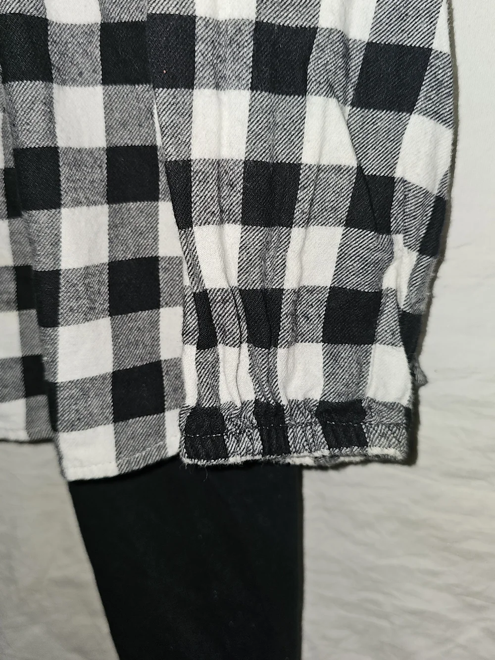 Jumping Beans Black & White Plaid Tunic with Black Leggings